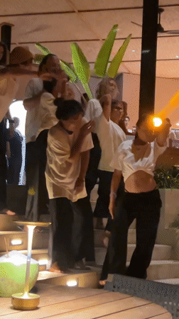 Outdoor dance party with live music in Kediri, Indonesia