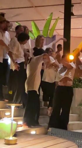 Outdoor dance party with live music in Kediri, Indonesia
