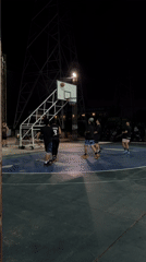 Evening pickup sports across Chang Phueak's outdoor courts