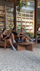 Hanging out at a relaxed open-air cafe in Kuta Selatan