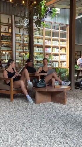 Hanging out at a relaxed open-air cafe in Kuta Selatan