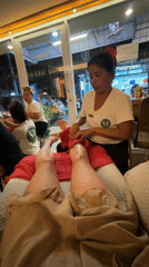 Woman receives massage from Rose Peach in Patong Thailand