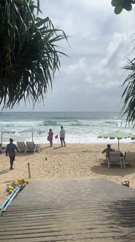 Morning beach activity recorded at Karon, Thailand