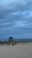 Resort life captured during overcast morning in Kuta Selatan