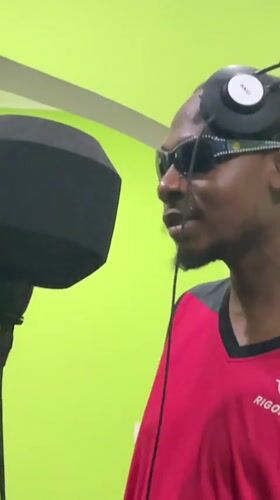 Musician records extended studio session in Abuja home studio