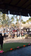 Resort pool party documented in Porlamar, Venezuela