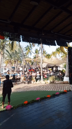 Resort pool party documented in Porlamar, Venezuela
