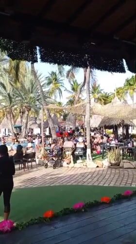 Resort pool party documented in Porlamar, Venezuela