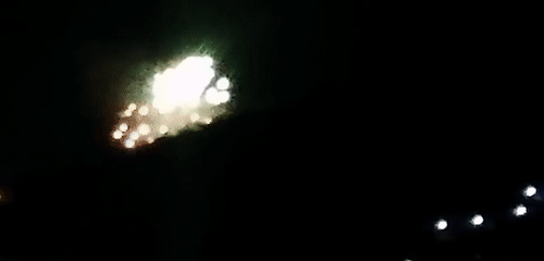 Fireworks display lights up night sky in Sa Pa Ward