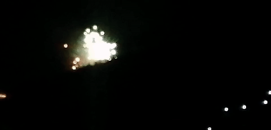 Fireworks display lights up night sky in Sa Pa Ward