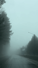 Heavy rain and fog blanket Chaikovsky, Russia