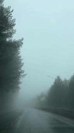 Heavy rain and fog blanket Chaikovsky, Russia
