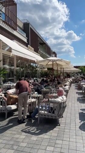 Belgrade's modern waterfront district captured during sunny afternoon