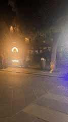 Evening social activity observed in Vallo della Lucania town center