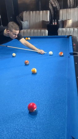 Pool game observed at indoor venue in Pleven, Bulgaria