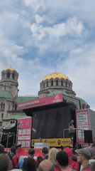 Giro d'Italia cycling event staged at Sofia cathedral