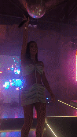 Aerial stage performance lights up a Primorsko nightclub