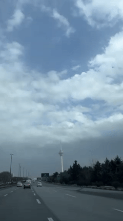 Highway traffic captured on video in Tehran