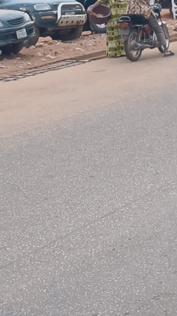 Morning street activity recorded in Sabon Tasha, Nigeria