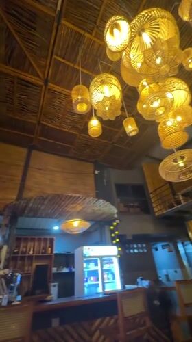Evening dancing and dogs at Mirissa restaurant venue