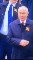 Putin spotted walking in Moscow wearing St. George's ribbon