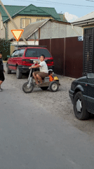 Freight yards, stray dog, and quiet streets in Kant, Kyrgyzstan