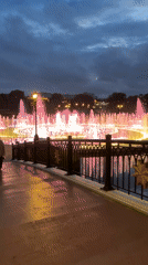 Evening stroll through Tsaritsyno Park's fountains and Gothic architecture