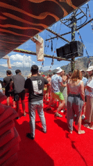 Boat party celebration filmed off Alanya coast