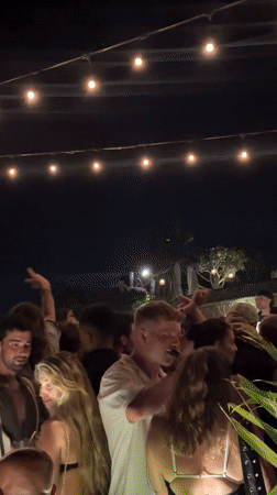 Outdoor party filmed at Single Fin venue in Kuta Selatan