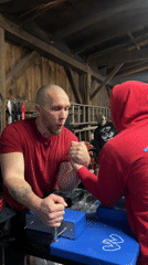 Arm wrestling competition held in Newburgh indoor venue