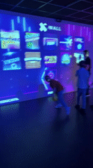Children engage with interactive educational screen in Plovdiv