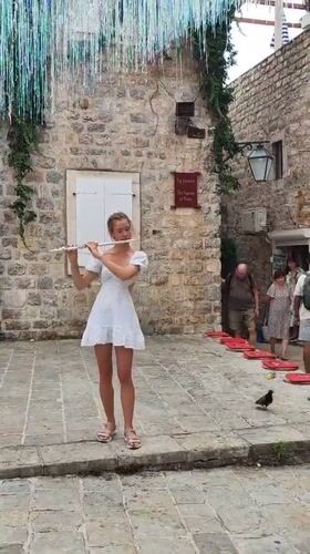 Flute music, a sleeping cat, and Old Town Budva alleyways
