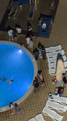 Evening resort activities documented in Anapa, Russia