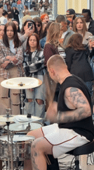 Street musicians draw crowds in Moscow performance