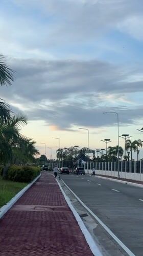 Evening street activity recorded in Davao City Philippines