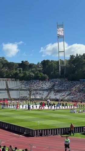 Stadium event with ceremony draws crowds in Oeiras Portugal