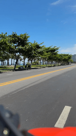 Morning traffic flows along coastal road in Đà Nẵng