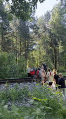Children's nature walk observed near Orthodox cathedral in Chaikovsky