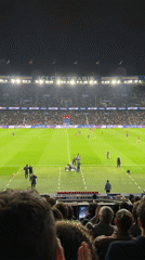 Soccer match draws packed crowd at Paris stadium