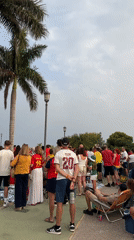 Torremolinos erupts in Spanish flags and national colors