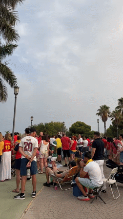 Torremolinos erupts in Spanish flags and national colors