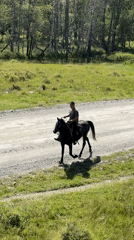 Traditional music and horseback riding at an Altai grassland site