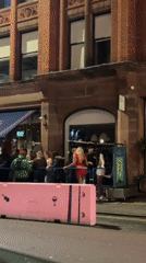 Nighttime Activity Recorded Outside Manchester's Albert Hall