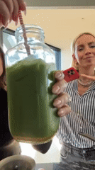 London resident prepares and films matcha drink creation