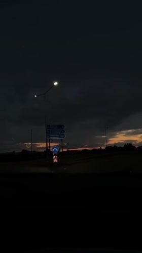 Rainy evening drive recorded on Bulgarian highway near Mramor