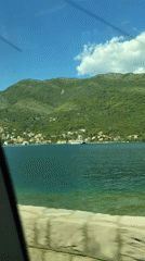 Scenic coastal drive captured in Lepetane, Montenegro