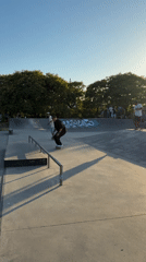 Skatepark session in l'Hospitalet during golden hour
