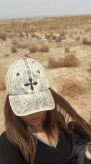 Tourist documents early morning visit to historic Yumen Pass site