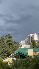 Witness documents cloudy cityscape with colorful residential roofs