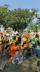 Colorful outdoor stage event unfolds in Magelang, Indonesia